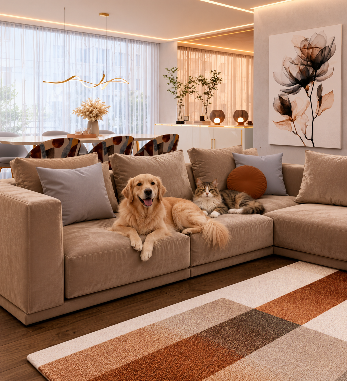 Velvet: a surprisingly pet-friendly fabric